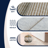 Skye Heathered Tonal Textured Non-slip Machine-washable Area Rug