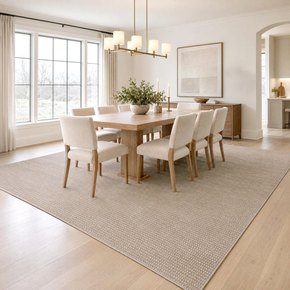 Skye Heathered Tonal Textured Non-slip Machine-washable Area Rug