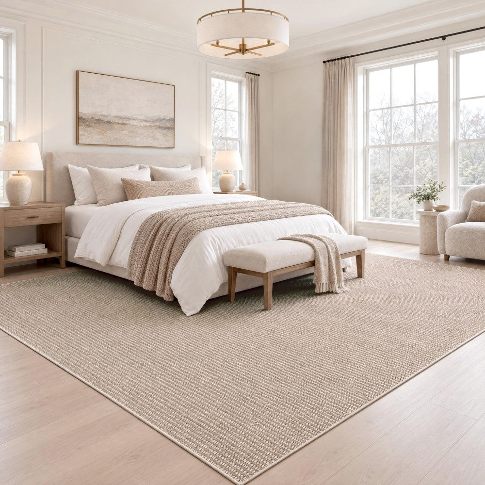 Skye Heathered Tonal Textured Non-slip Machine-washable Area Rug