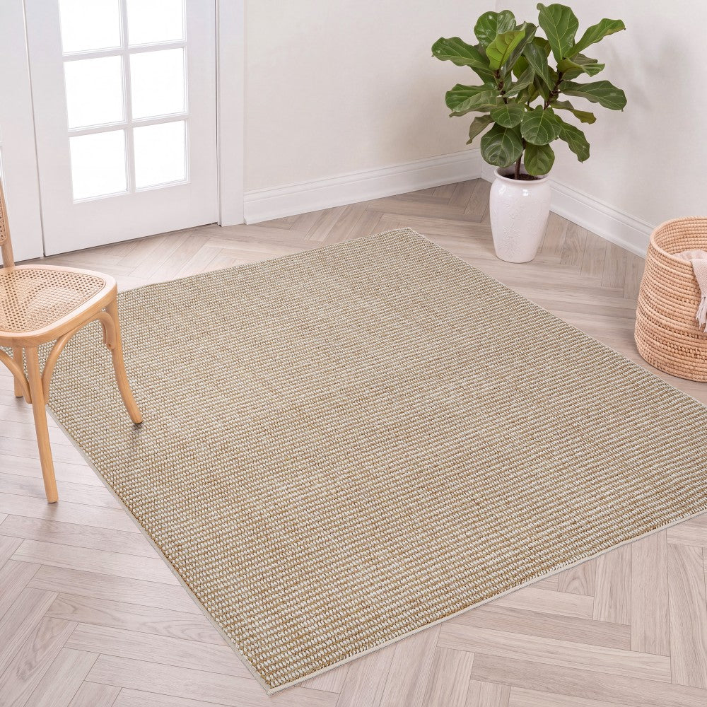 Skye Heathered Tonal Textured Non-slip Machine-washable Area Rug