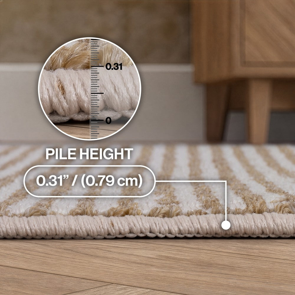 Skye Heathered Tonal Textured Non-slip Machine-washable Area Rug