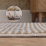 Skye Heathered Tonal Textured Non-slip Machine-washable Area Rug