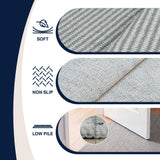 Skye Heathered Tonal Textured Non-slip Machine-washable Area Rug