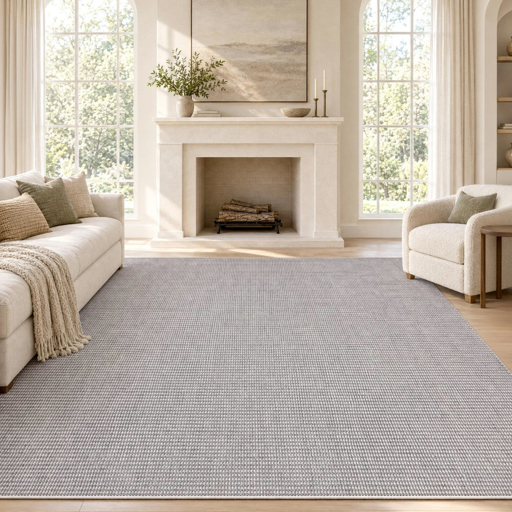 Skye Heathered Tonal Textured Non-slip Machine-washable Area Rug