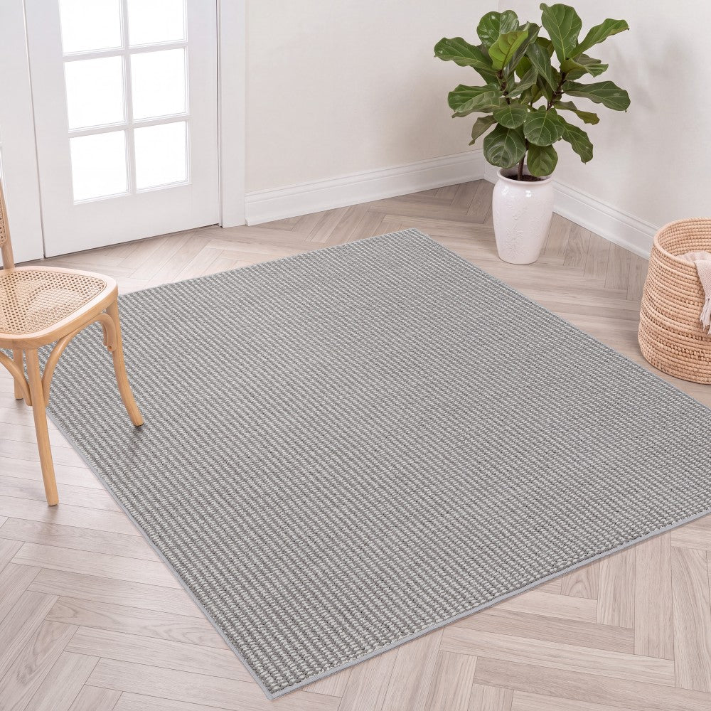 Skye Heathered Tonal Textured Non-slip Machine-washable Area Rug