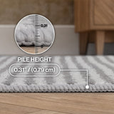 Skye Heathered Tonal Textured Non-slip Machine-washable Area Rug