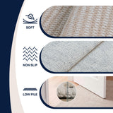 Skye Heathered Tonal Textured Non-slip Machine-washable Area Rug