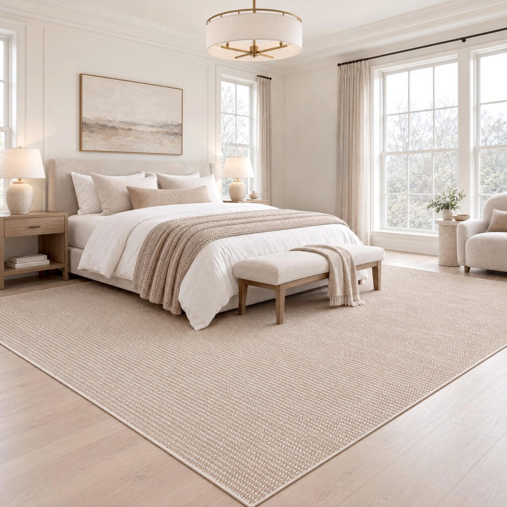 Skye Heathered Tonal Textured Non-slip Machine-washable Area Rug