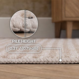 Skye Heathered Tonal Textured Non-slip Machine-washable Area Rug