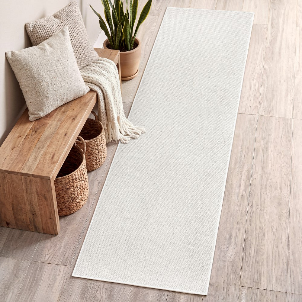 Ember Textured Solid Plain Non-slip Machine-washable Area Rug