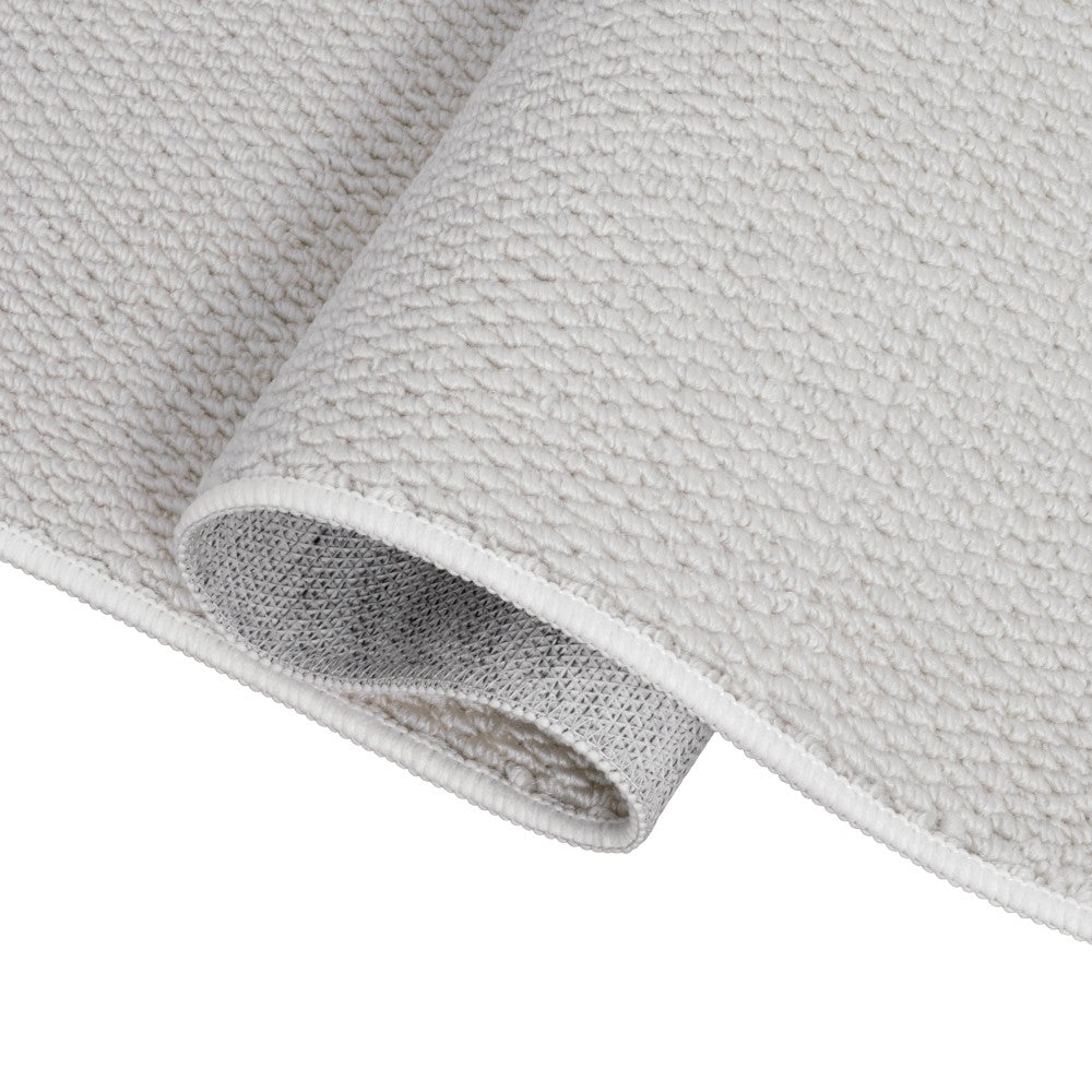 Ember Textured Solid Plain Non-slip Machine-washable Area Rug