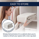 Ember Textured Solid Plain Non-slip Machine-washable Area Rug