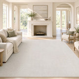 Ember Textured Solid Plain Non-slip Machine-washable Area Rug
