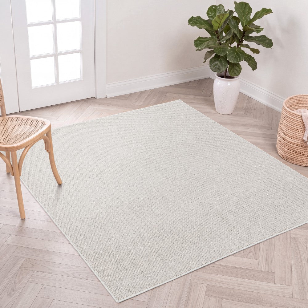 Ember Textured Solid Plain Non-slip Machine-washable Area Rug