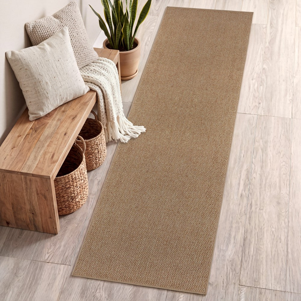 Ember Textured Solid Plain Non-slip Machine-washable Area Rug