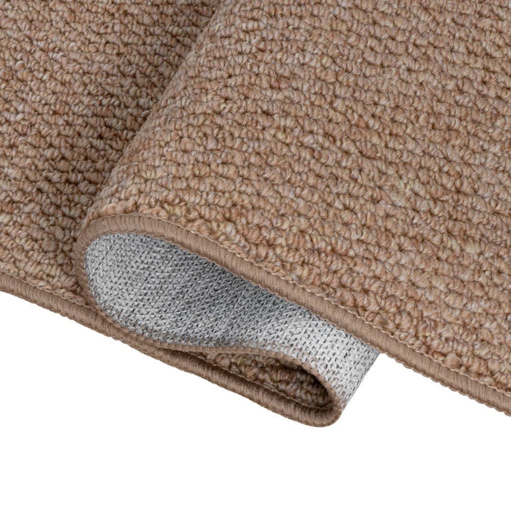 Ember Textured Solid Plain Non-slip Machine-washable Area Rug