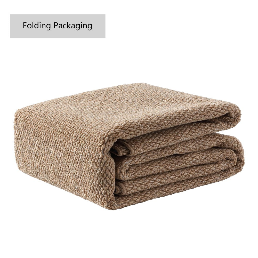 Ember Textured Solid Plain Non-slip Machine-washable Area Rug