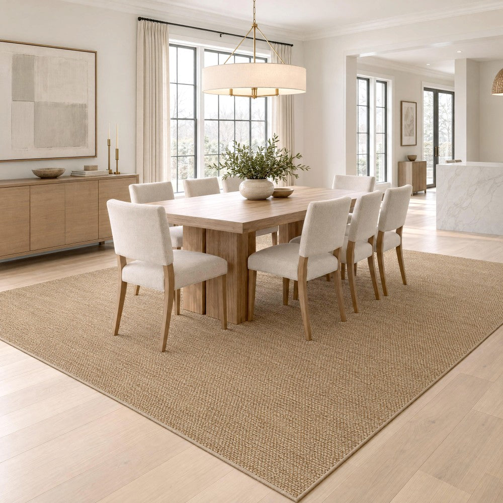 Ember Textured Solid Plain Non-slip Machine-washable Area Rug