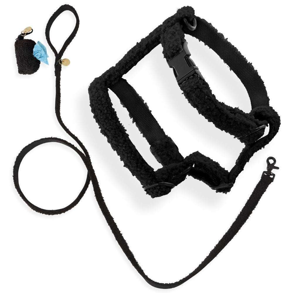 Nand Bouclé Adjustable H Harness and Leash Walk Set with Poop Bag Pouch