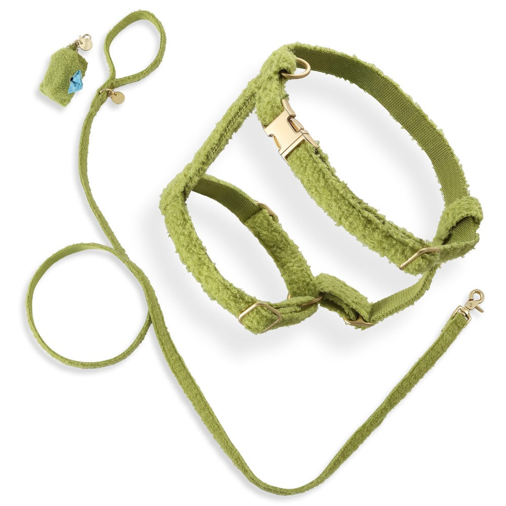 Nand Bouclé Adjustable H Harness and Leash Walk Set with Poop Bag Pouch
