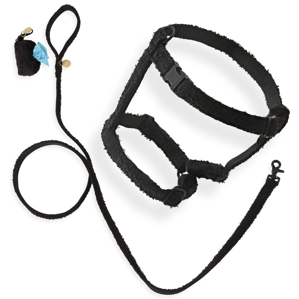 Nand Bouclé Adjustable H Harness and Leash Walk Set with Poop Bag Pouch