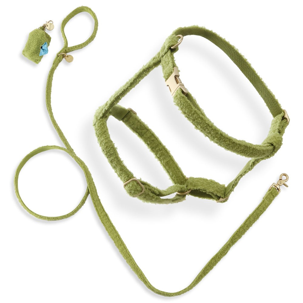 Nand Bouclé Adjustable H Harness and Leash Walk Set with Poop Bag Pouch