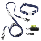 Shri 8FT Adjustable 6-in-1 Waterproof Hands-Free Leash and Collar with LED Flashlight Bag Dispenser and Poop Bag Holder