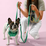 Shri 8FT Adjustable 6-in-1 Waterproof Hands-Free Leash and Collar with LED Flashlight Bag Dispenser and Poop Bag Holder