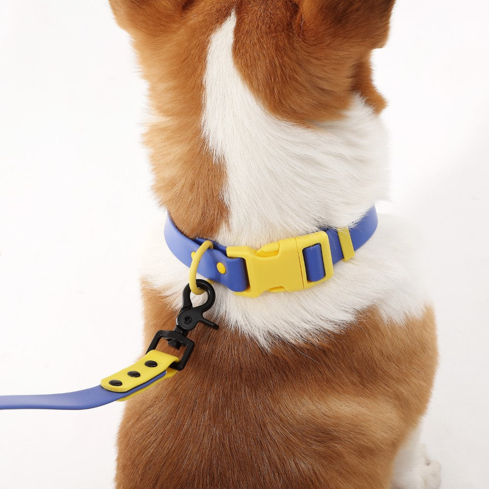 Shri 8FT Adjustable 6-in-1 Waterproof Hands-Free Leash and Collar with LED Flashlight Bag Dispenser and Poop Bag Holder