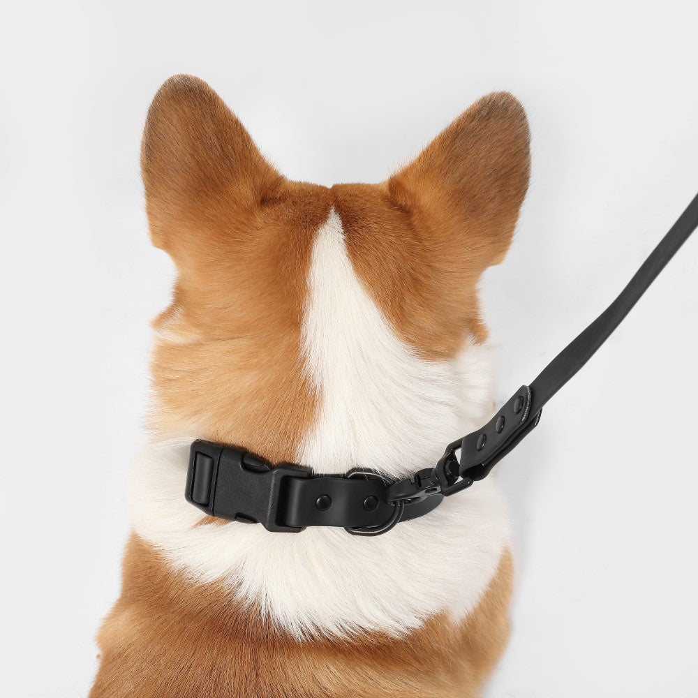 Shri 8FT Adjustable 6-in-1 Waterproof Hands-Free Leash and Collar with LED Flashlight Bag Dispenser and Poop Bag Holder