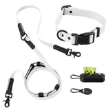 Shri 8FT Adjustable 6-in-1 Waterproof Hands-Free Leash and Collar with LED Flashlight Bag Dispenser and Poop Bag Holder