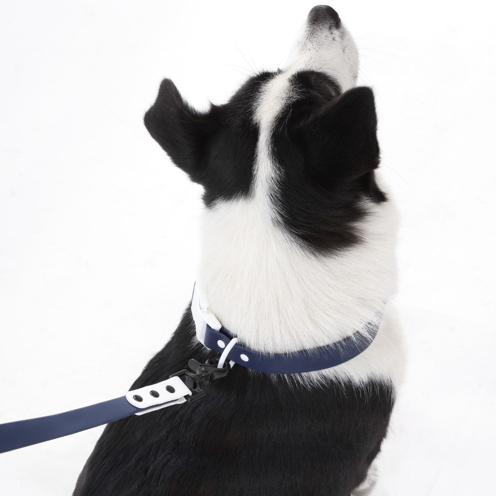 Shri 8FT Adjustable 6-in-1 Waterproof Hands-Free Leash and Collar with LED Flashlight Bag Dispenser and Poop Bag Holder