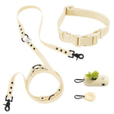 Shri 8FT Adjustable 6-in-1 Waterproof Hands-Free Leash and Collar with LED Flashlight Bag Dispenser and Poop Bag Holder
