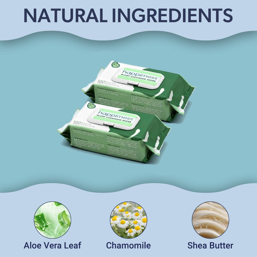 Rowan Oil Infused Plant Cleaning Wipes, Remove Dust Dirt Water Spots and Restore