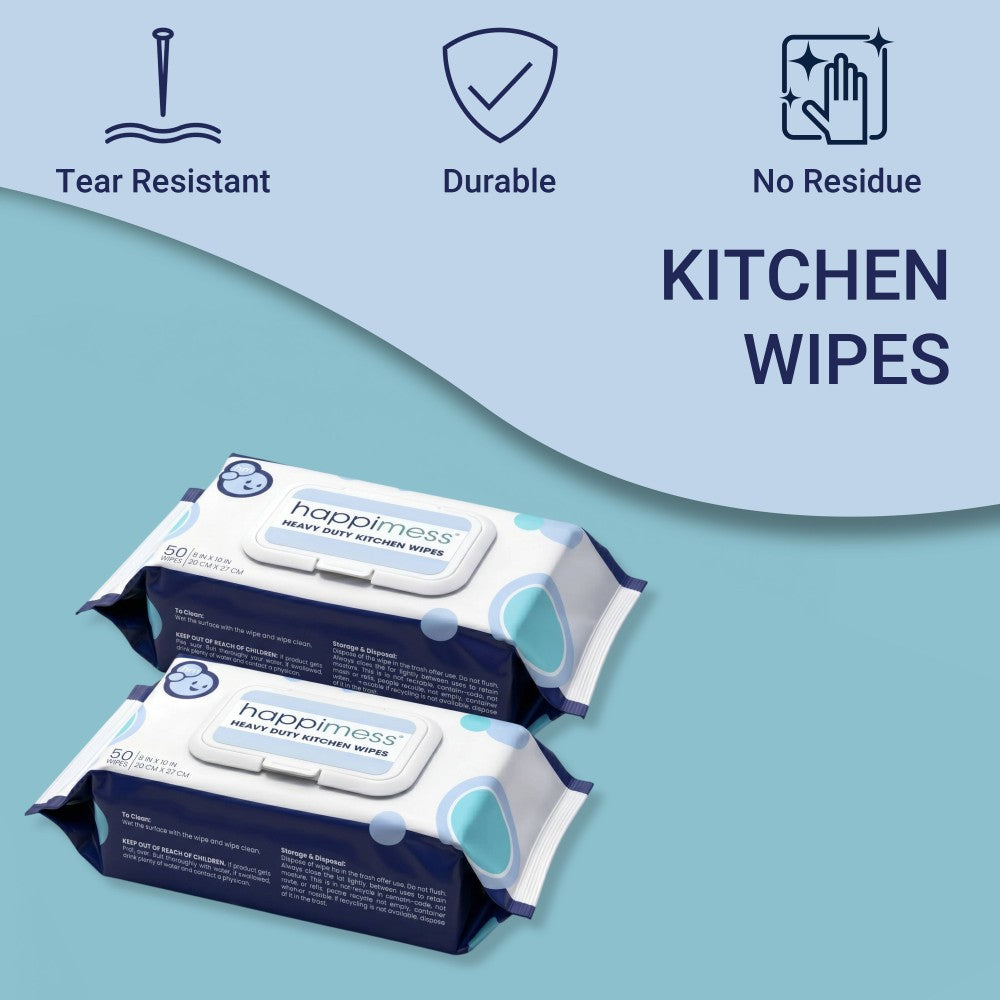 Sequoia All-Purpose Multi Surface Heavy Duty Thick Kitchen Cleaning Wipes, Bleach Free, Extra Strong, Super Moist, Tough on Messes