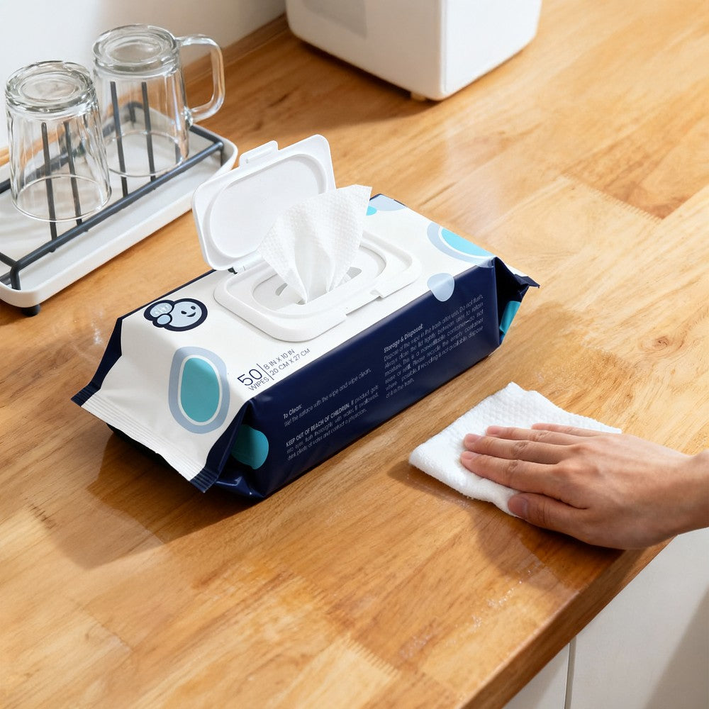 Sequoia All-Purpose Multi Surface Heavy Duty Thick Kitchen Cleaning Wipes, Bleach Free, Extra Strong, Super Moist, Tough on Messes