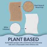Sova Plant Based Non-Scratch Sisal Hemp/Cellulose Scrubbing Dish Sponge