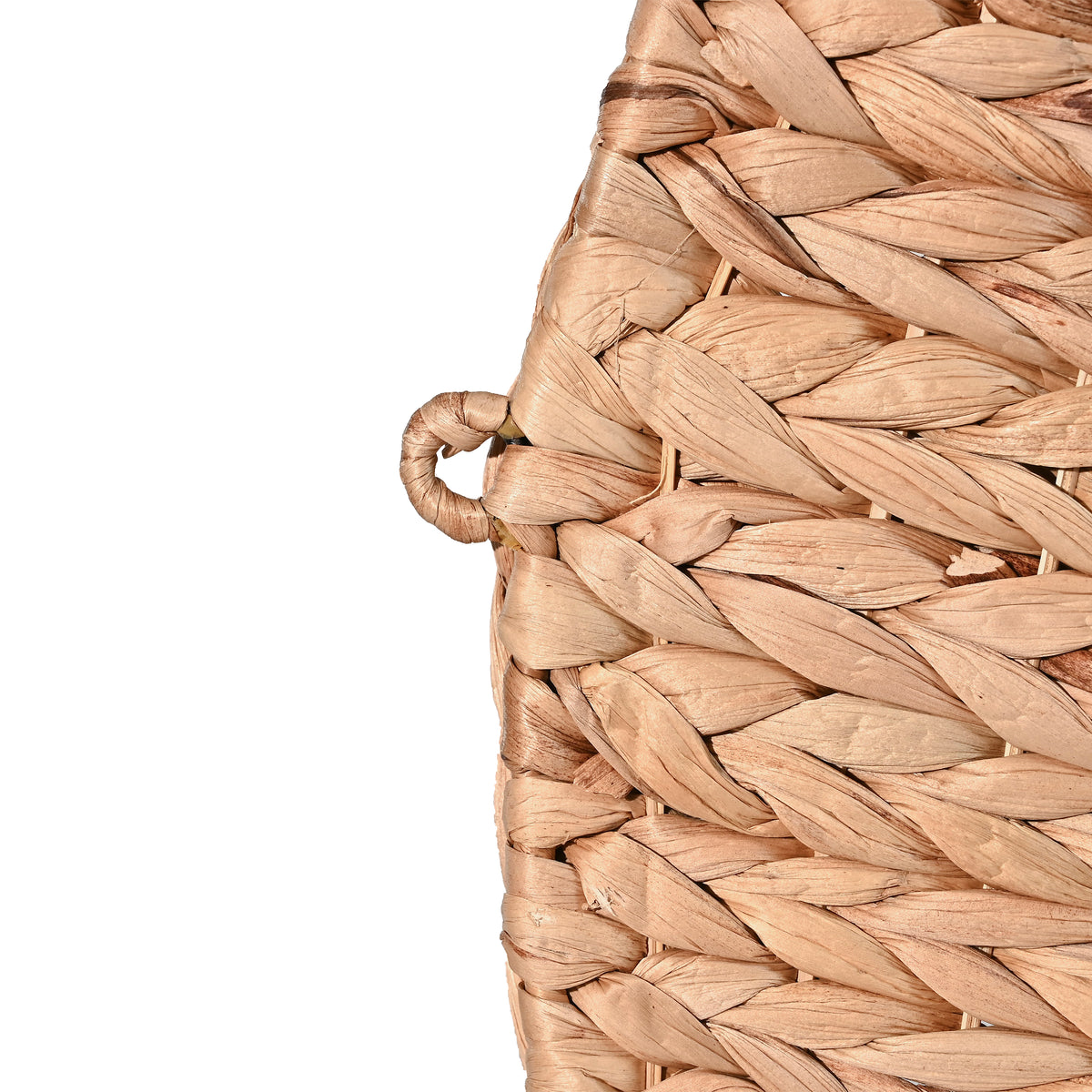 Annulus 24.5" 3-Shelf Circular Handwoven Hyacinth Wall Rack