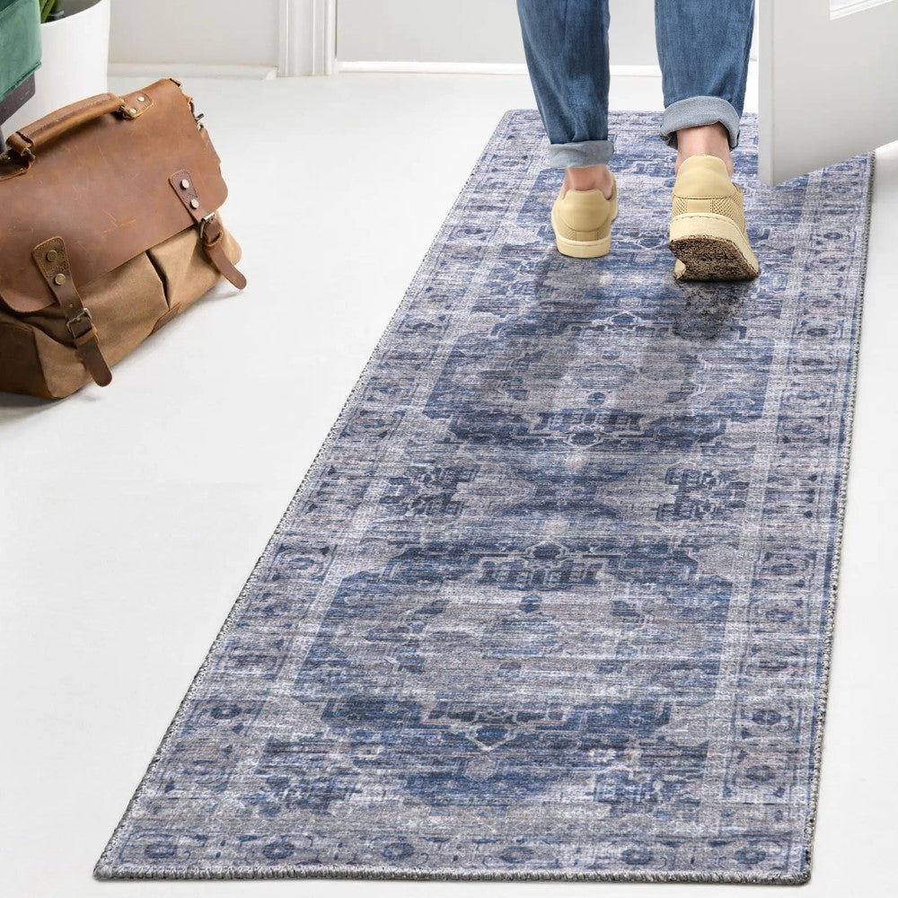 Tomlin Ornate Medallion Washable Area Rug