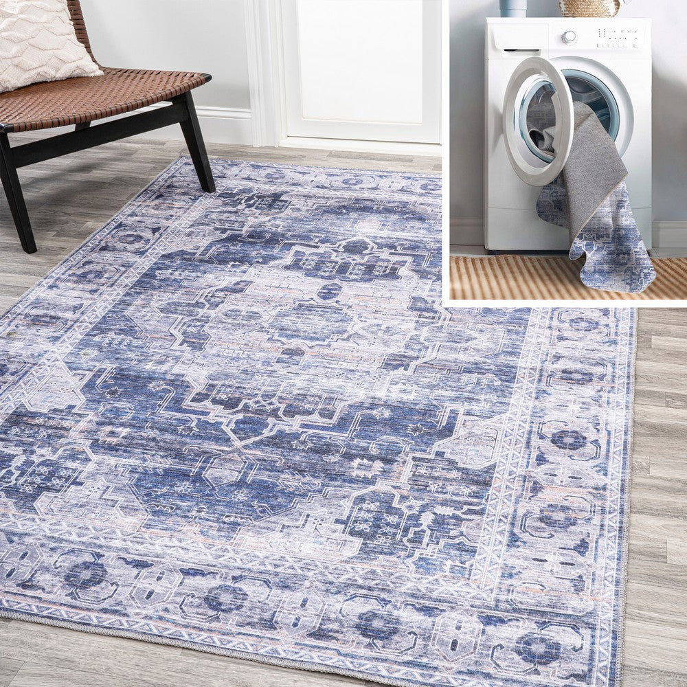 Tomlin Ornate Medallion Washable Area Rug