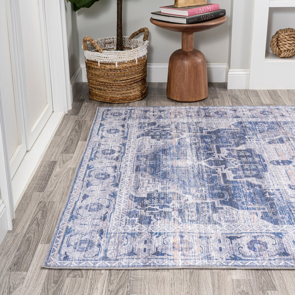 Tomlin Ornate Medallion Washable Area Rug