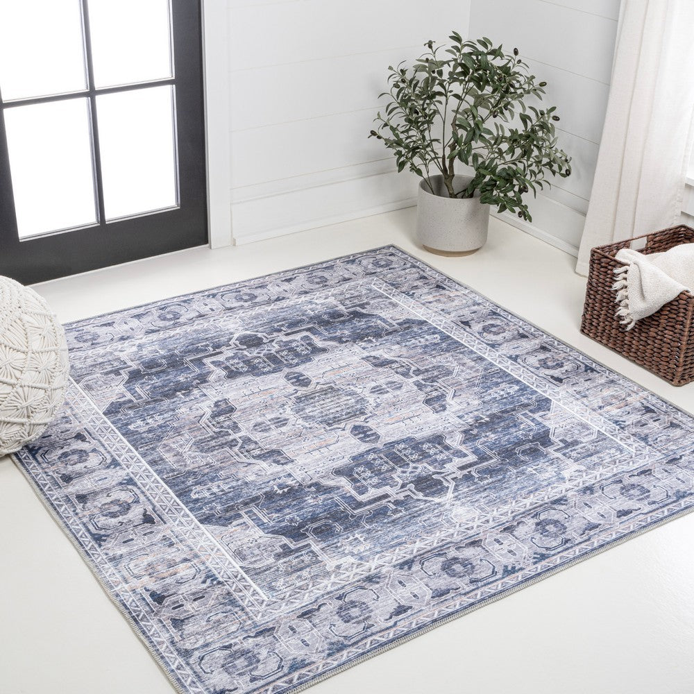 Tomlin Ornate Medallion Washable Area Rug