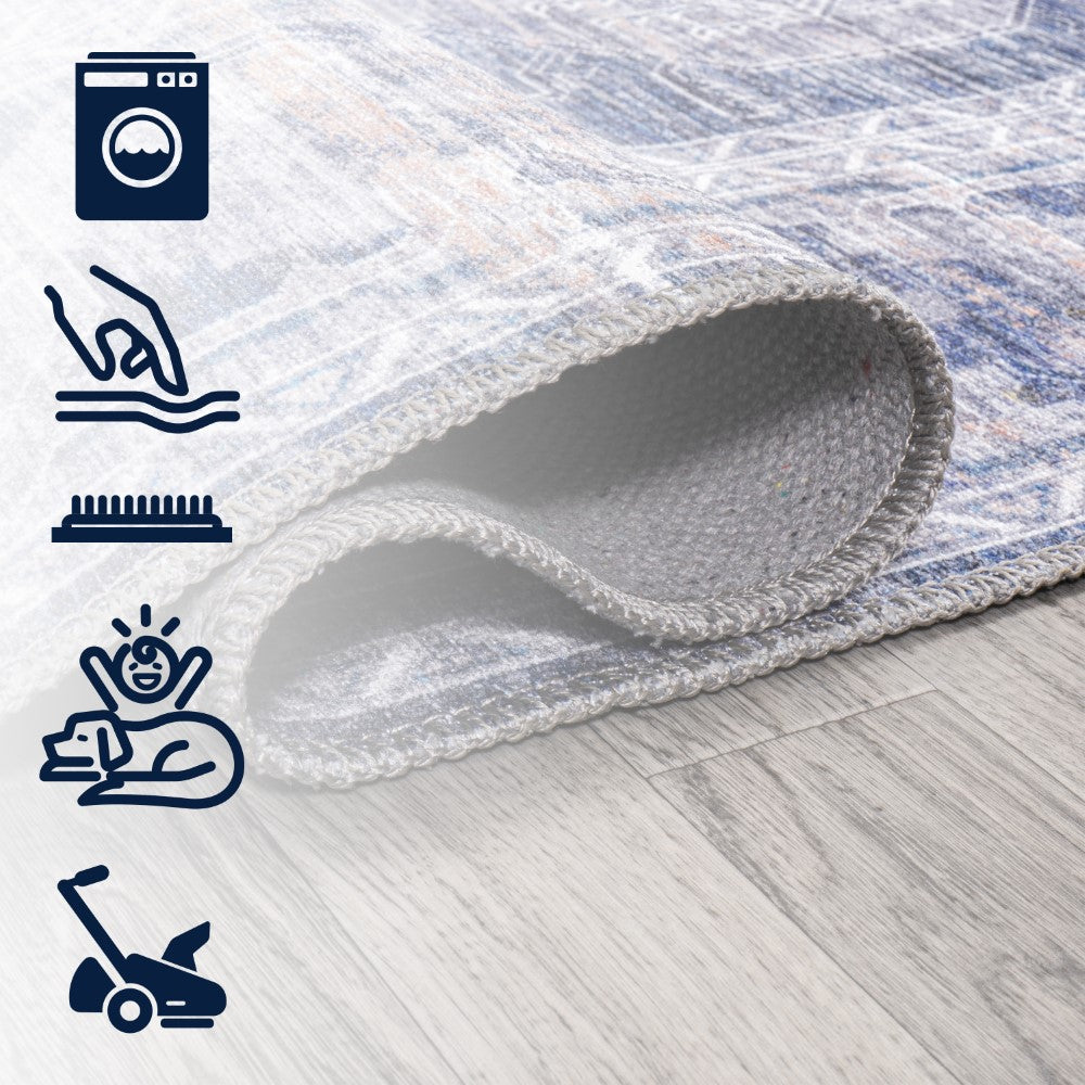 Tomlin Ornate Medallion Washable Area Rug