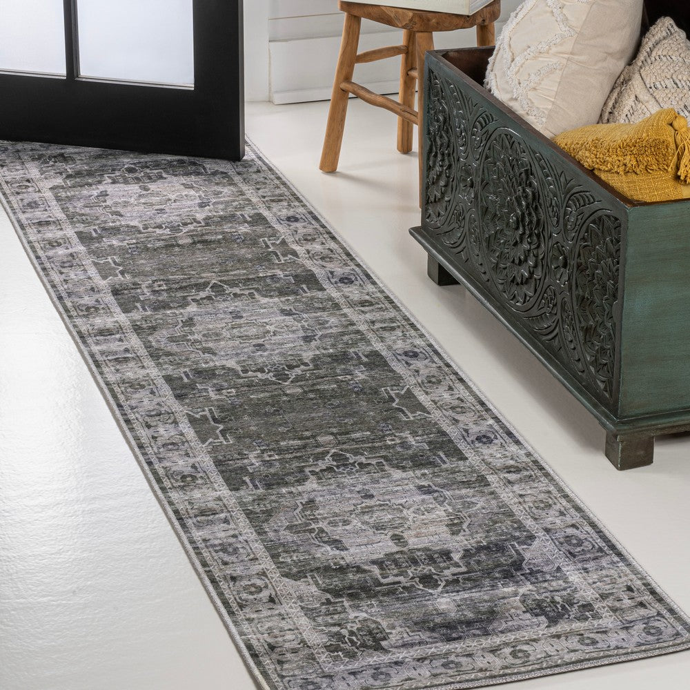 Tomlin Ornate Medallion Washable Area Rug