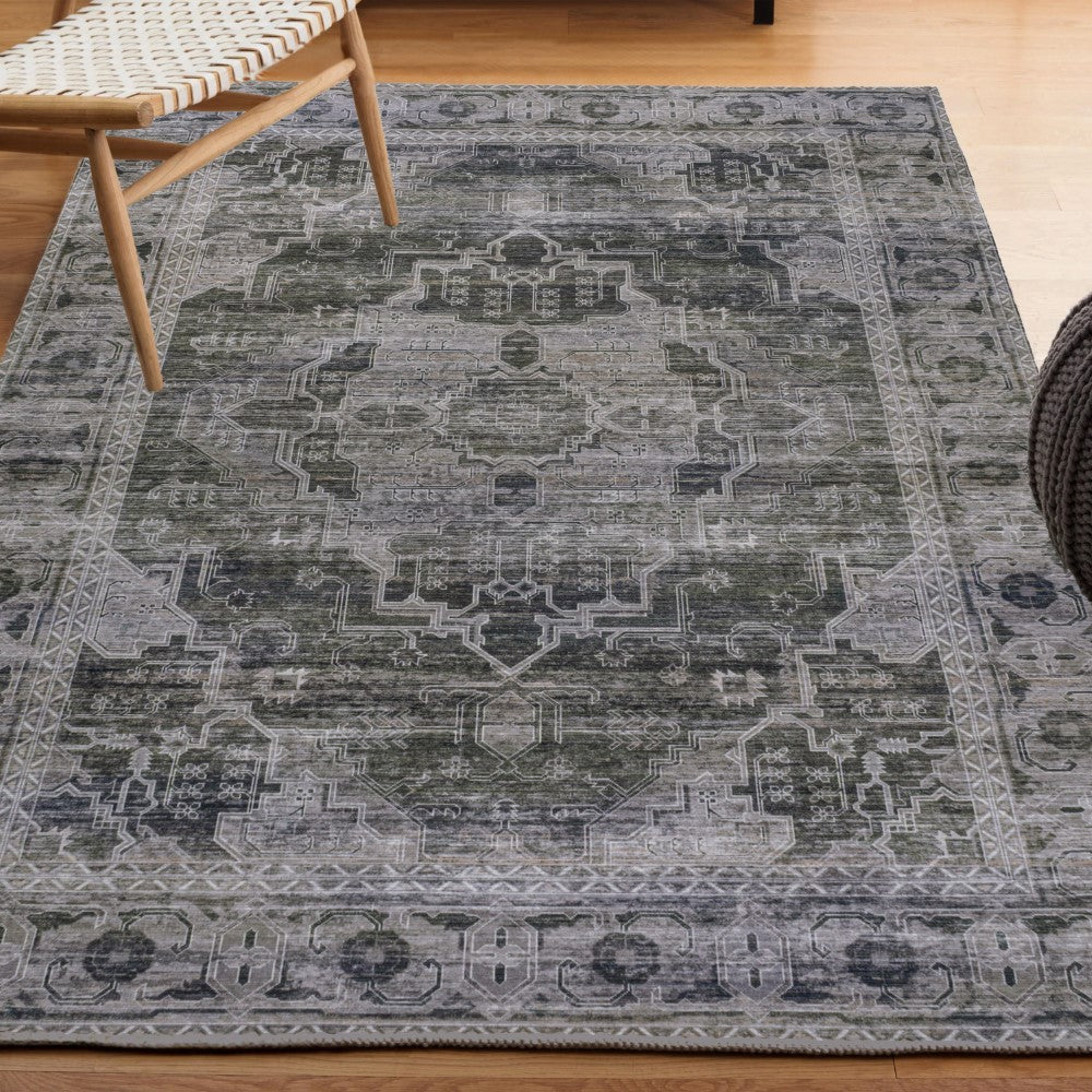 Tomlin Ornate Medallion Washable Area Rug