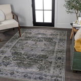 Tomlin Ornate Medallion Washable Area Rug