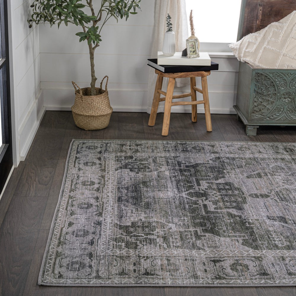 Tomlin Ornate Medallion Washable Area Rug