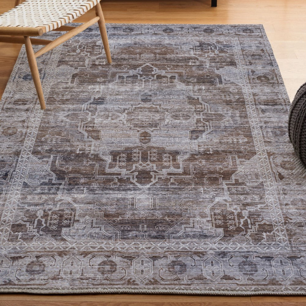 Tomlin Ornate Medallion Washable Area Rug