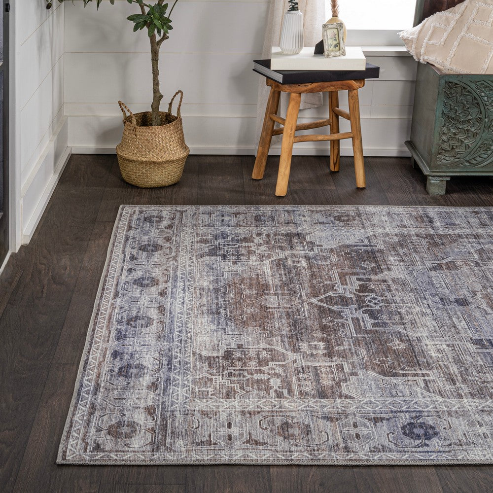 Tomlin Ornate Medallion Washable Area Rug