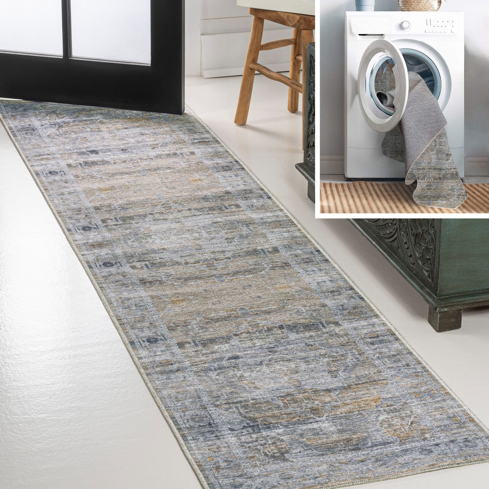 Tomlin Ornate Medallion Washable Area Rug
